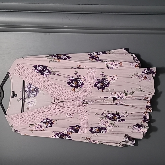 Torrid Purple Floral Blouse - Picture 2 of 5